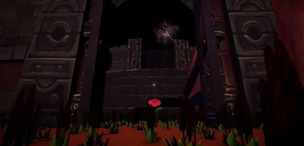 Кадр с взаимодействием персонажа и объекта в Draid