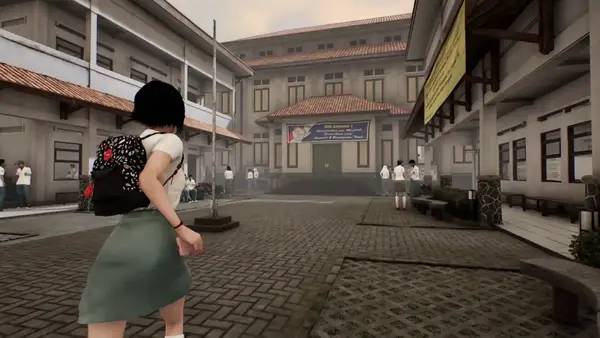 Кадр с взаимодействием персонажа и объекта в DreadOut 2