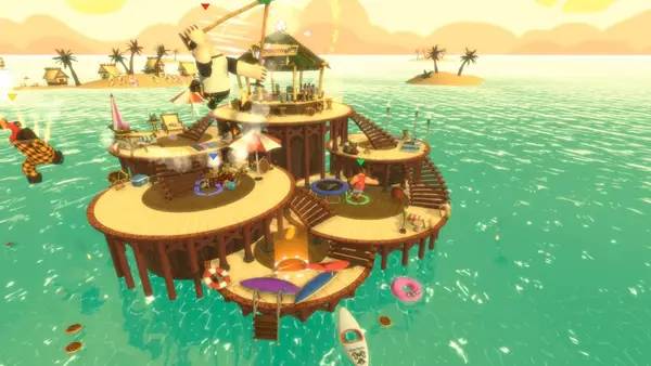 Кадр с взаимодействием персонажа и объекта в Drunk-Fu Wasted Masters