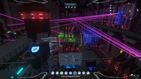 Кадр с взаимодействием персонажа и объекта в Dual Universe