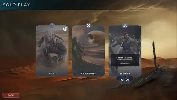 Кадр с взаимодействием персонажа и объекта в Dune Imperium