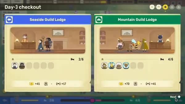 Кадр с взаимодействием персонажа и объекта в Dungeon Inn