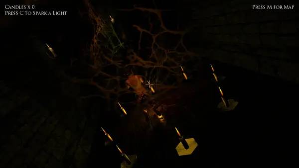 Кадр с взаимодействием персонажа и объекта в Dungeon Nightmares 2  The Memory