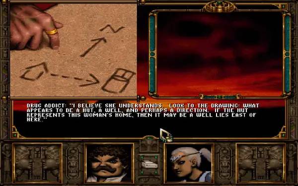 Кадр с взаимодействием персонажа и объекта в Dungeons and Dragons Ravenloft Series