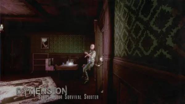 Кадр с взаимодействием персонажа и объекта в Dymension  Scary Horror Survival Shooter