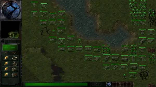 Кадр с взаимодействием персонажа и объекта в Earth 2140