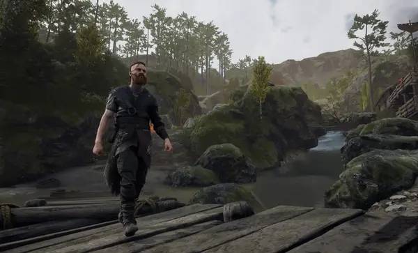 Кадр с взаимодействием персонажа и объекта в Einar