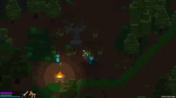 Кадр с взаимодействием персонажа и объекта в Elden  Path of the Forgotten