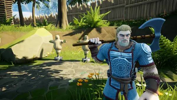 Кадр с взаимодействием персонажа и объекта в Elder Legacy