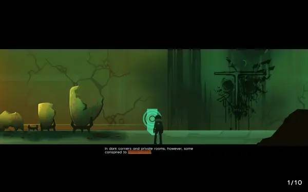 Кадр с взаимодействием персонажа и объекта в Elegy for a Dead World