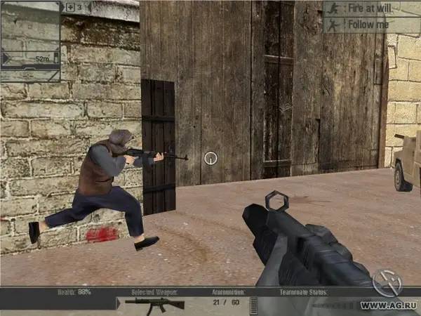 Кадр с взаимодействием персонажа и объекта в Elite Forces  Navy Seals 2
