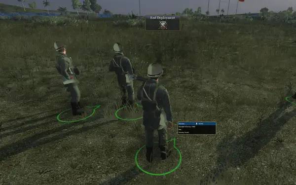 Кадр с взаимодействием персонажа и объекта в Empire Total War - Cold Total War 1969