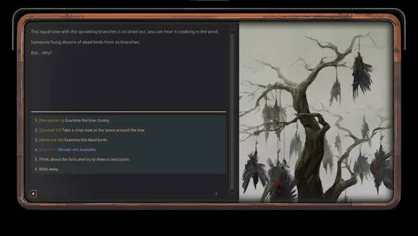 Кадр с взаимодействием персонажа и объекта в Encased  A Sci-Fi Post-Apocalyptic RPG