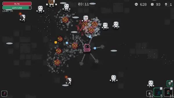 Кадр с взаимодействием персонажа и объекта в Endless waves survival