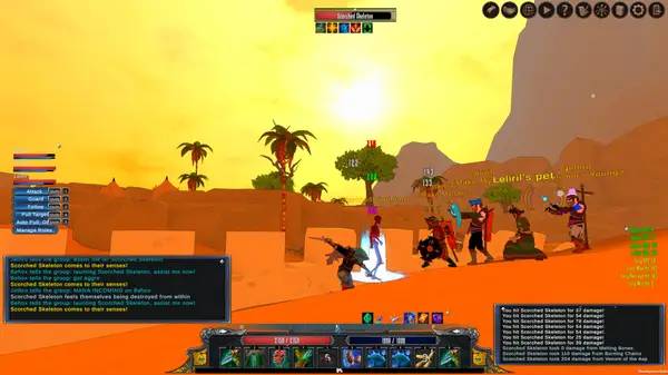 Кадр с взаимодействием персонажа и объекта в Erenshor