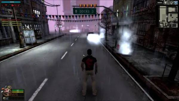 Кадр с взаимодействием персонажа и объекта в Escape from Paradise City