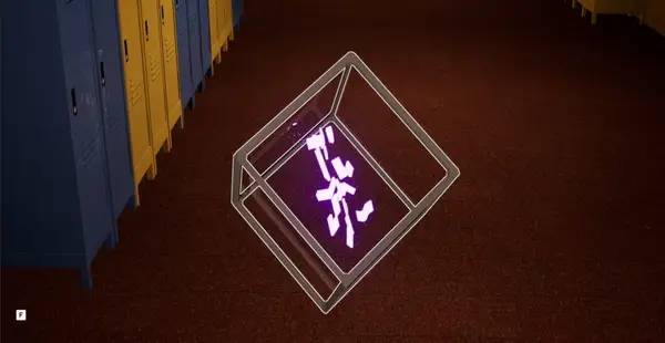 Кадр с взаимодействием персонажа и объекта в Escape From School