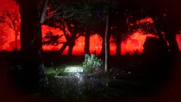 Кадр с взаимодействием персонажа и объекта в Escape From Violet Institute