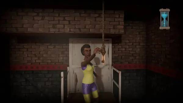 Кадр с взаимодействием персонажа и объекта в Escape Game - FORT BOYARD 2022