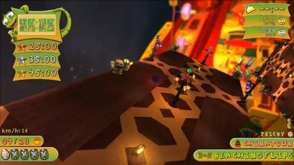 Кадр с взаимодействием персонажа и объекта в Escape Lizards