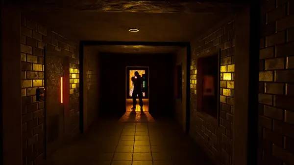 Кадр с взаимодействием персонажа и объекта в Estranged The Departure