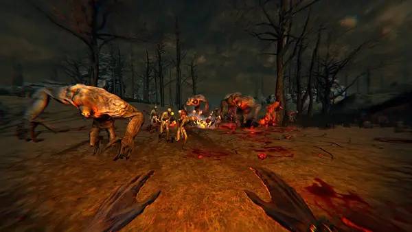 Кадр с взаимодействием персонажа и объекта в ETERNAL BLOOD