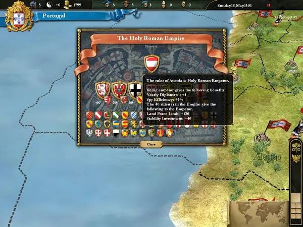Кадр с взаимодействием персонажа и объекта в Europa Universalis 3 Complete