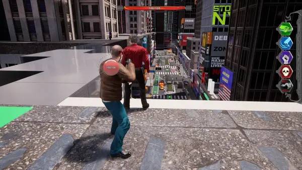 Кадр с взаимодействием персонажа и объекта в EVAN QUEST