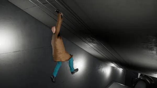 Кадр с взаимодействием персонажа и объекта в EVAN QUEST 2