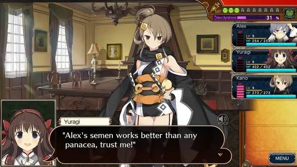 Кадр с взаимодействием персонажа и объекта в Evenicle 2 - Clinical Trial Edition