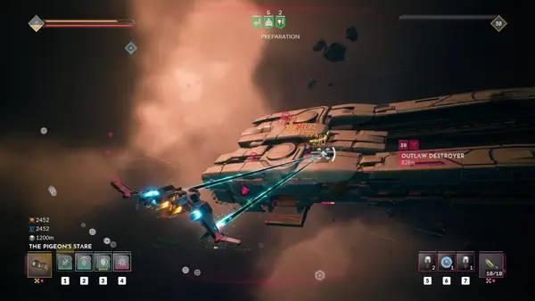 Кадр с взаимодействием персонажа и объекта в EVERSPACE 2