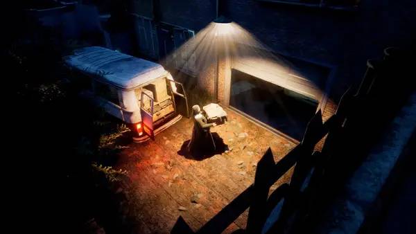 Кадр с взаимодействием персонажа и объекта в Evil Nun  The Broken Mask