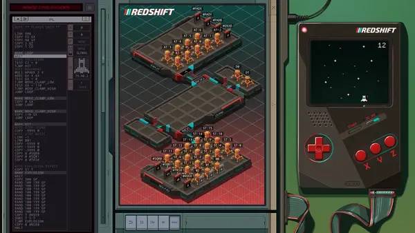 Кадр с взаимодействием персонажа и объекта в EXAPUNKS