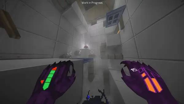 Кадр с взаимодействием персонажа и объекта в Exodemon