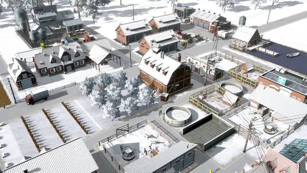 Кадр с взаимодействием персонажа и объекта в Farm Manager World