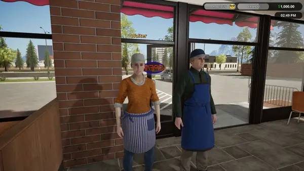 Кадр с взаимодействием персонажа и объекта в Fast Food Simulator