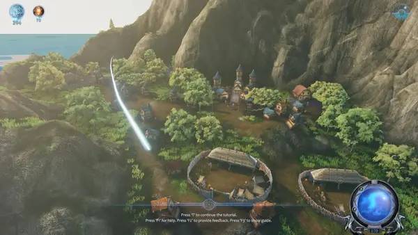 Кадр с взаимодействием персонажа и объекта в Fata Deum