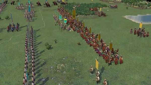 Кадр с взаимодействием персонажа и объекта в Field of Glory 2