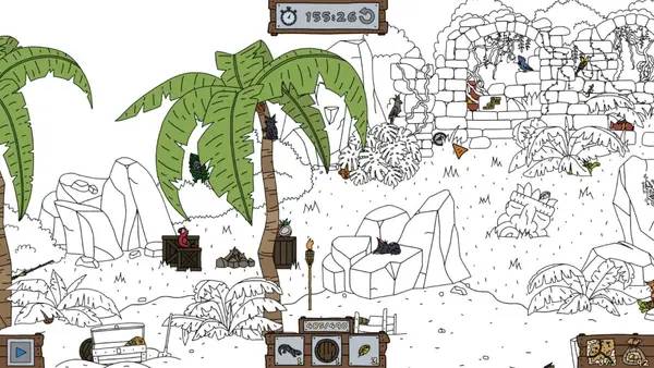 Кадр с взаимодействием персонажа и объекта в FIND ALL 2  Middle Ages