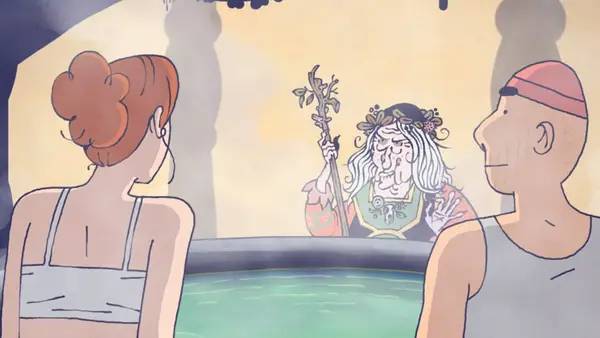 Кадр с взаимодействием персонажа и объекта в Firebird