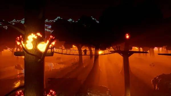 Кадр с взаимодействием персонажа и объекта в Firegirl  Hack 'n Splash Rescue DX