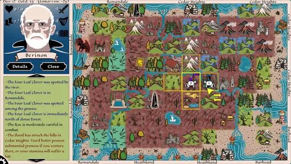 Кадр с взаимодействием персонажа и объекта в Fireside Hero