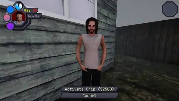 Кадр с взаимодействием персонажа и объекта в Fishtank  Reality TV Simulator