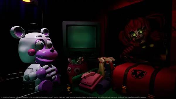Кадр с взаимодействием персонажа и объекта в Five Nights at Freddy's  Help Wanted 2