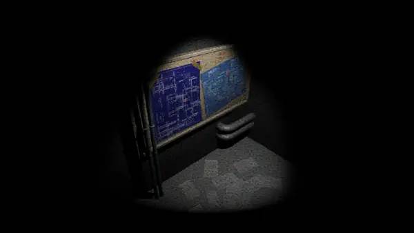 Кадр с взаимодействием персонажа и объекта в Five Nights With Los Penguinos