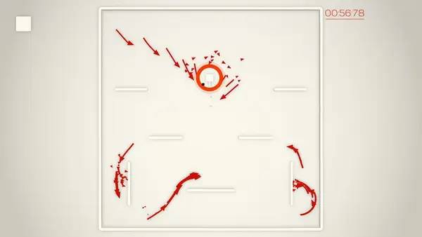 Кадр с взаимодействием персонажа и объекта в Flat Heroes