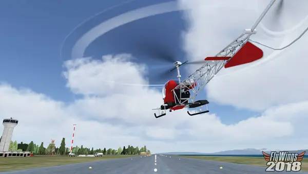 Кадр с взаимодействием персонажа и объекта в FlyWings 2018 Flight Simulator