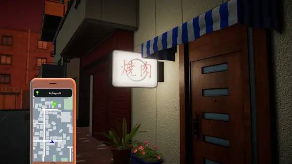 Кадр с взаимодействием персонажа и объекта в Food Delivery Service