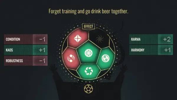 Кадр с взаимодействием персонажа и объекта в Football Drama