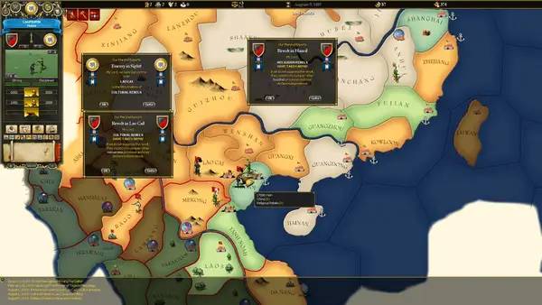 Кадр с взаимодействием персонажа и объекта в For the Glory  A Europa Universalis Game